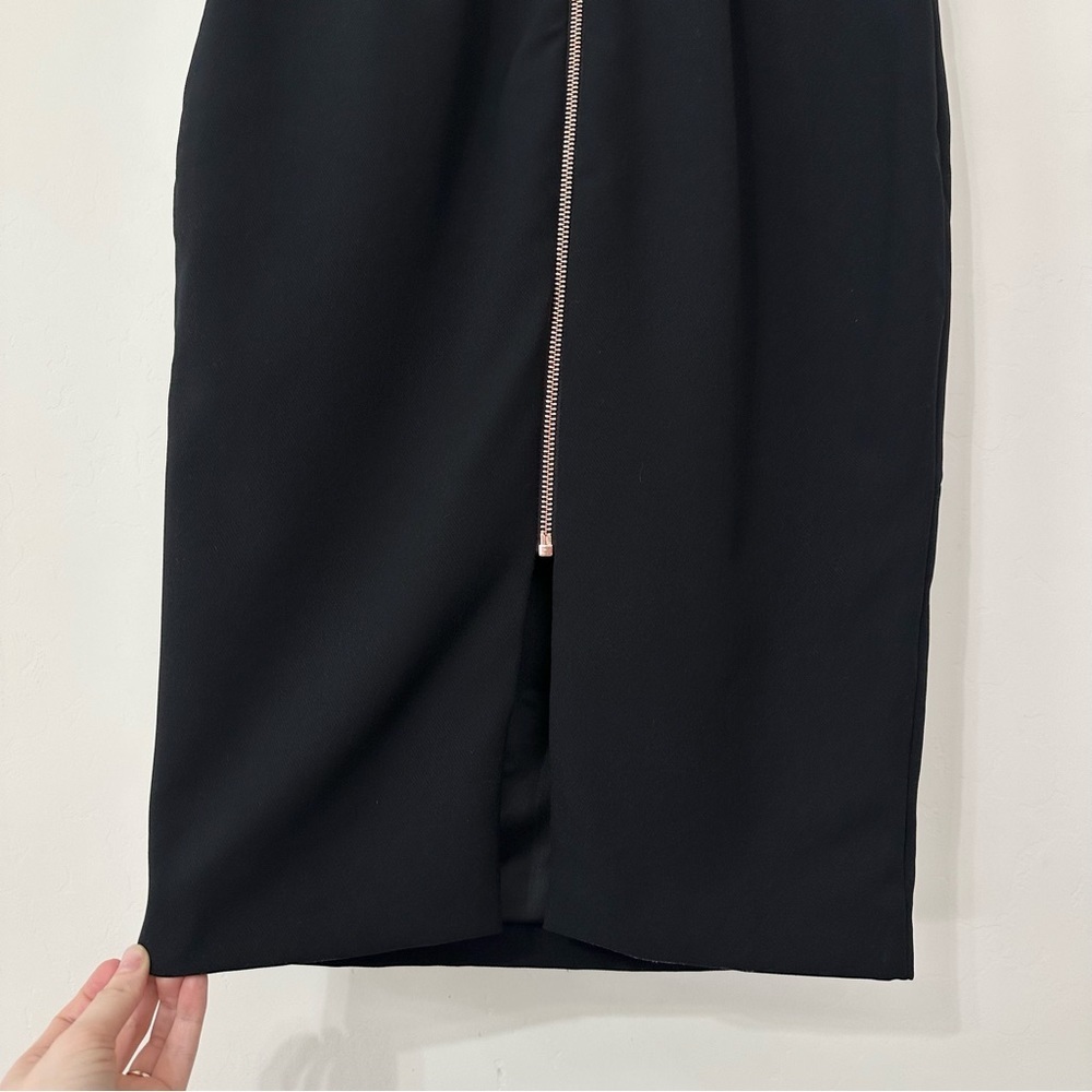 Ted Baker Black Yandal Asymmetric Bodycon Dress - Picture 10 of 14